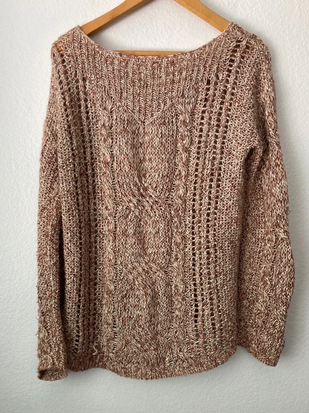 Free People Pegasus Yarn West End Pullover Sweater Strawberry Size S